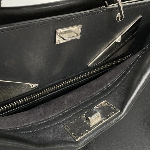 Auth FENDI Medium peekaboo iconic,Monster 7VA388 Black Leather - Business Bag - Picture 13 of 16